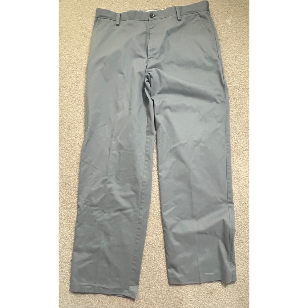 Dockers Womens Easy Khaki D3 Flat Front Pants Gray‎ Size 10